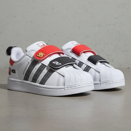 Tenis Adidas Superstar II CF I JQ1336  Blanco Negro Bebe