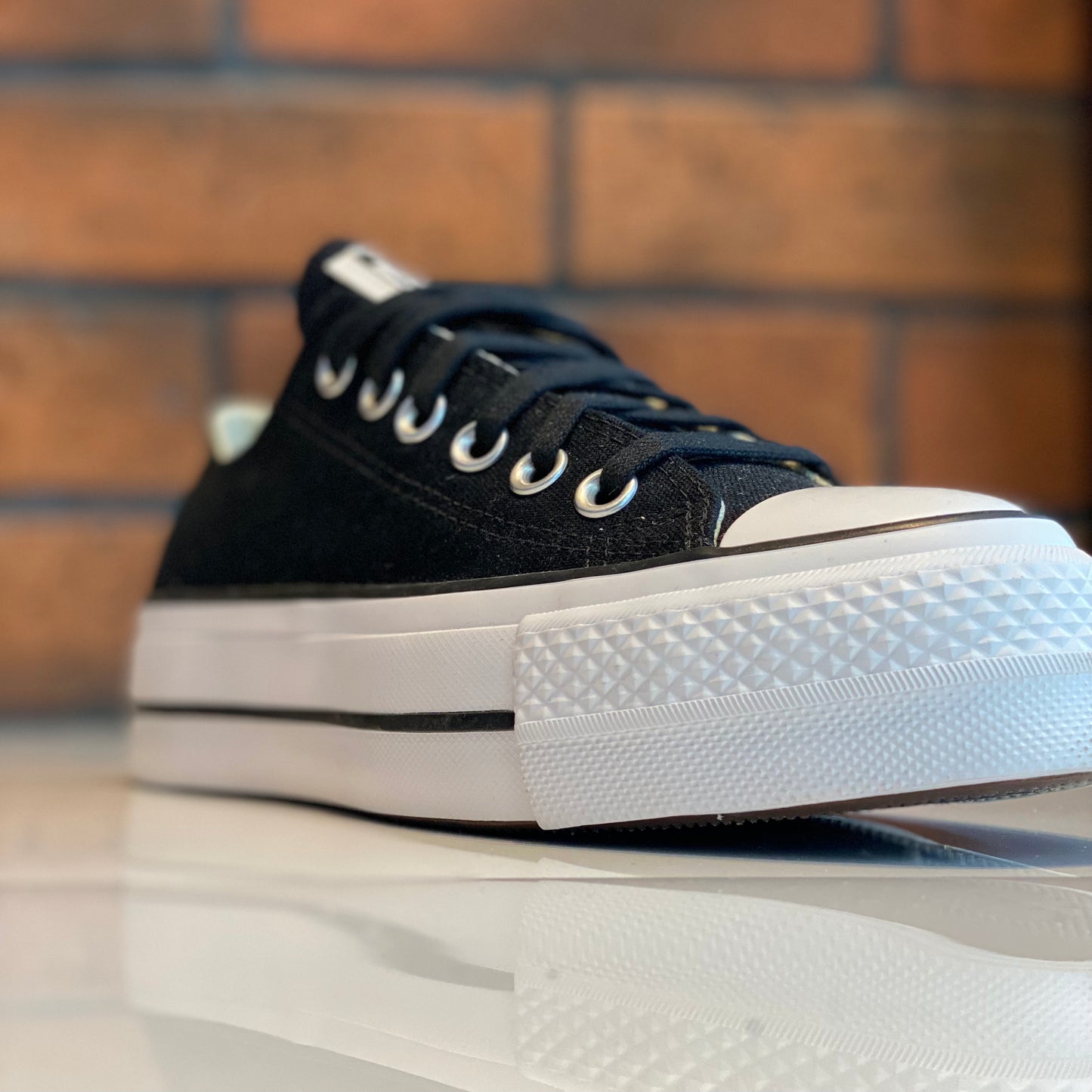 Tenis Converse Ctas lift ox Plataforma 560250C Negro Lona