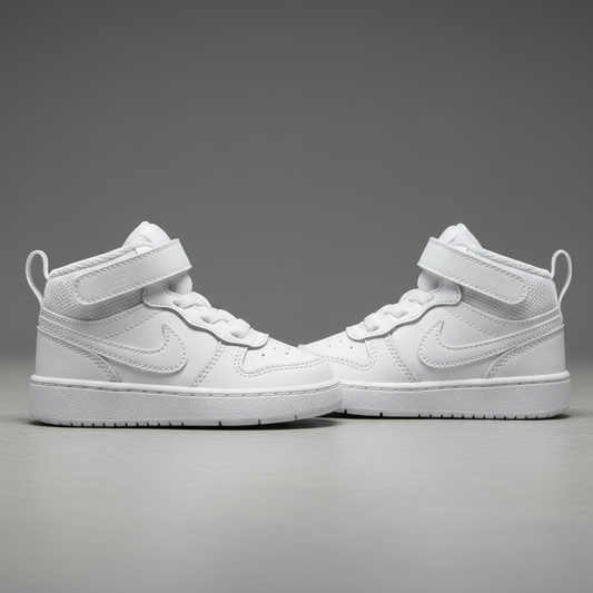 Tenis Nike Court Borough Mid 2 (TDV) CD7784 100 Blanco Bebe