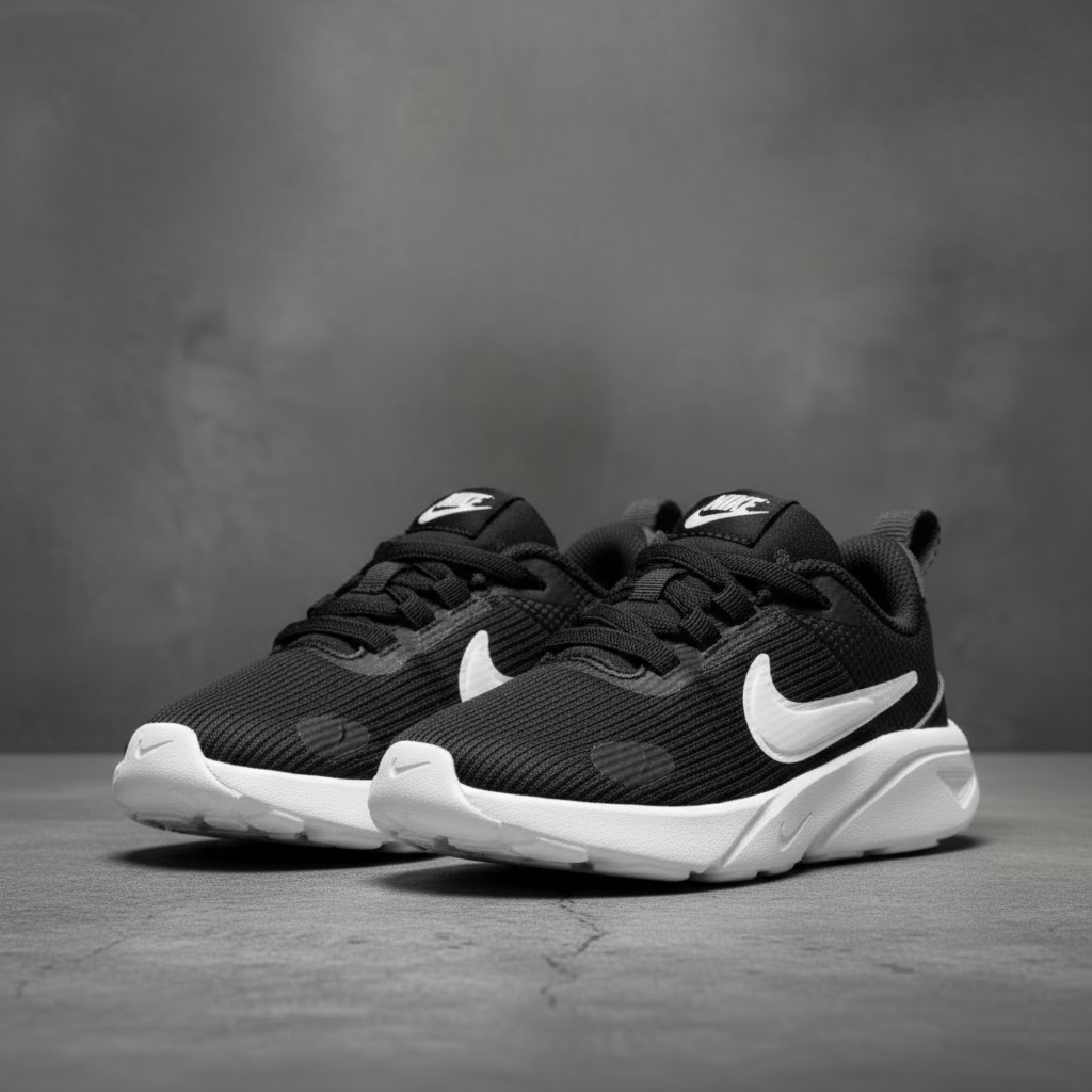 Tenis Nike Star runner 4 nn (TD) DX7616 001 Negro Blanco Bebe