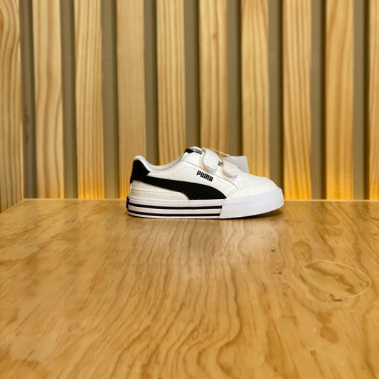 Tenis puma Court Classic Vulc FS V INF 39656102 Blanco Negro