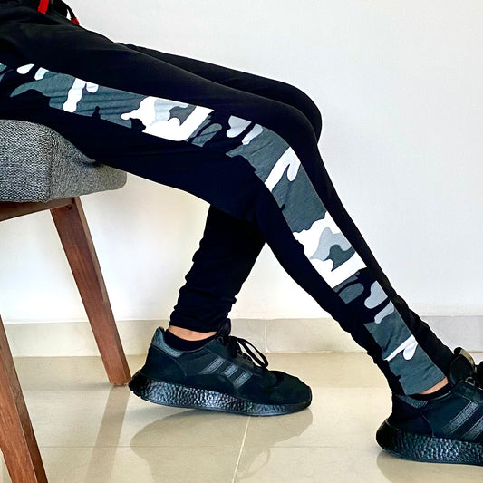 Pants Rutz Negro Camo blanco